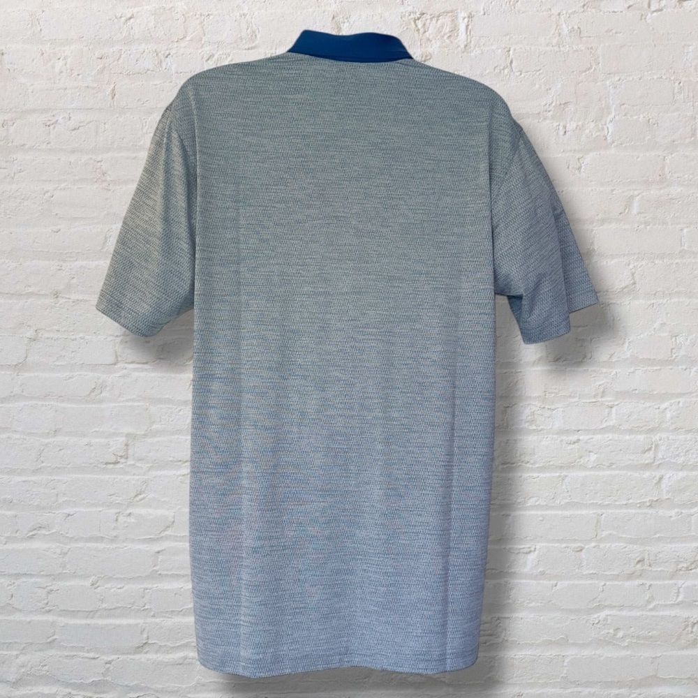 Dunning Golf Polo Shirt Men’s XL Seaport Blue White Coolmax Performance NEW - Picture 5 of 10
